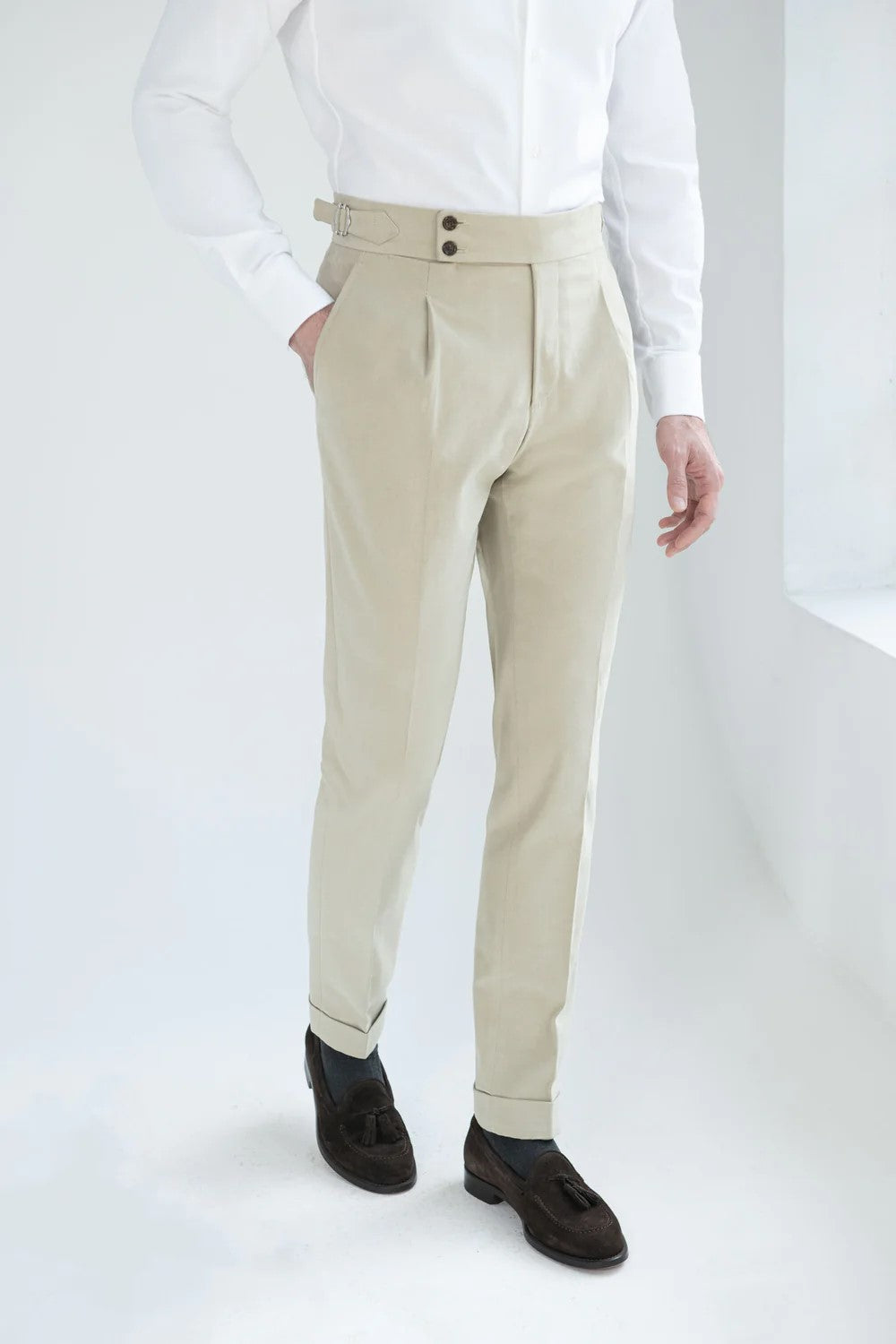 Plain Beige Gurkha-pants