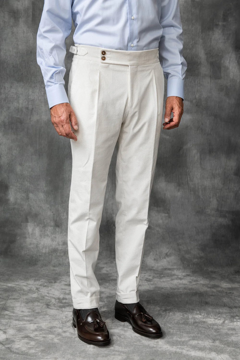 White gurkha pants